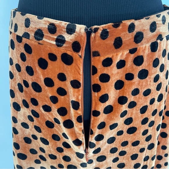 Madewell Velvet Circle Mini polka Dot Skirt, Size 6 - Picture 4 of 10